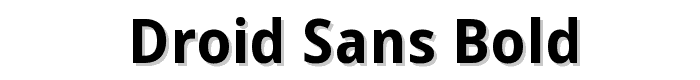 Droid Sans Bold font